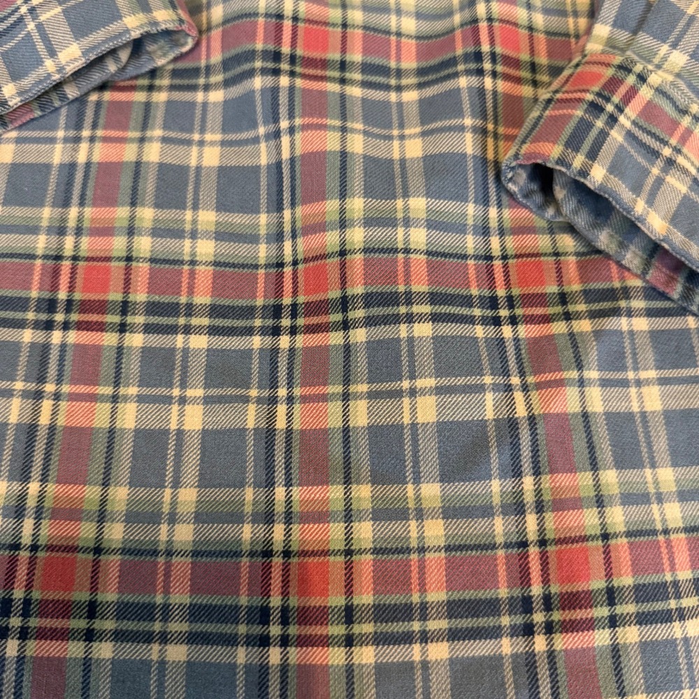 Ralph Lauren Classic Fit Mens XL Plaid Button Down Shirt Blue Red Yellow Cotton - Picture 11 of 11